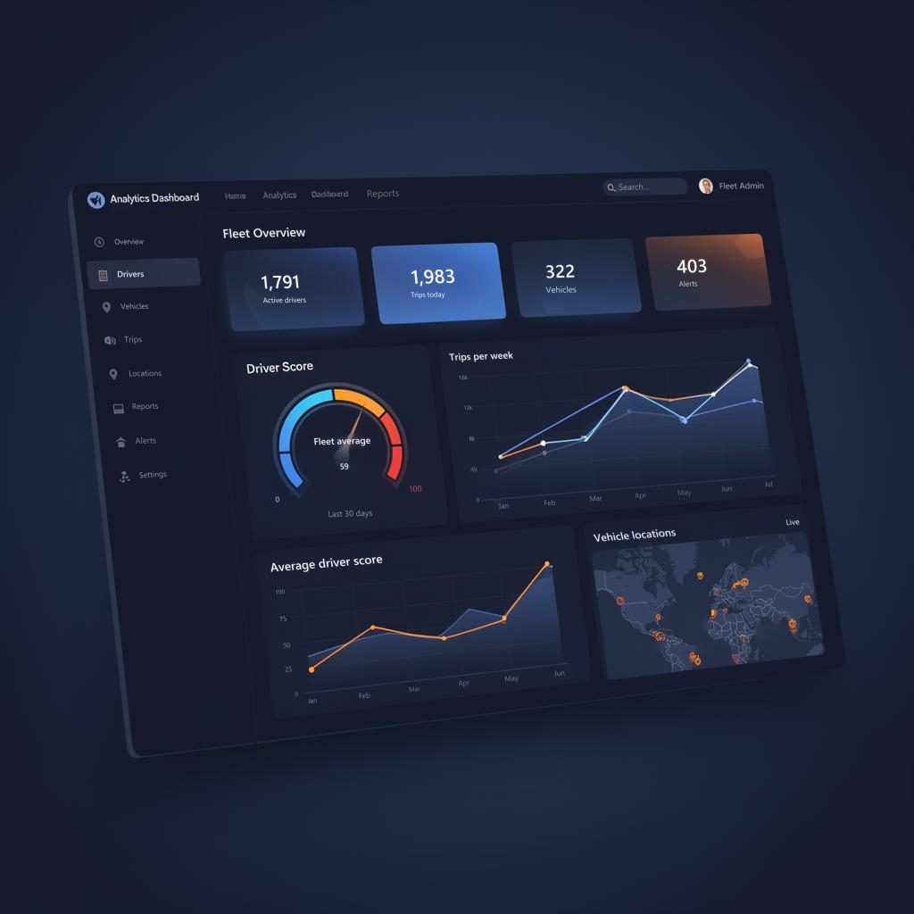 Mockup de dashboard de analytics